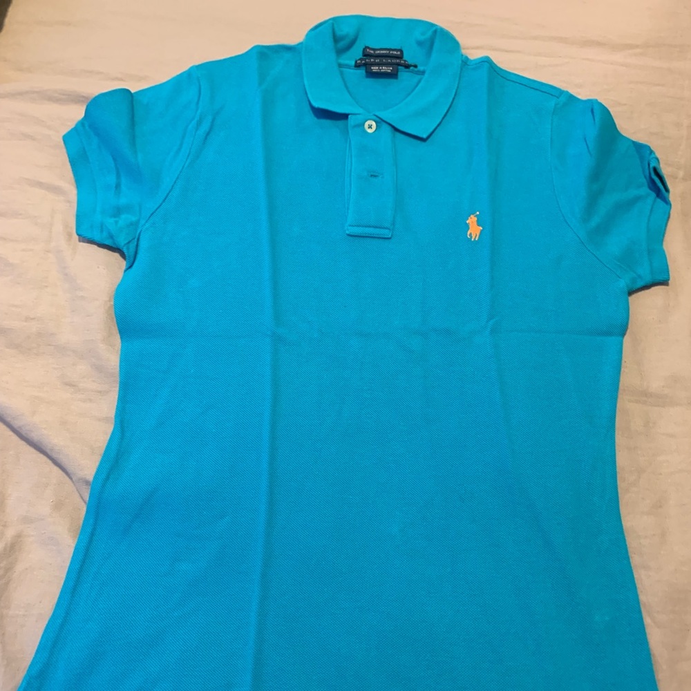 Turquoise Ralph Lauren Skinny Polo